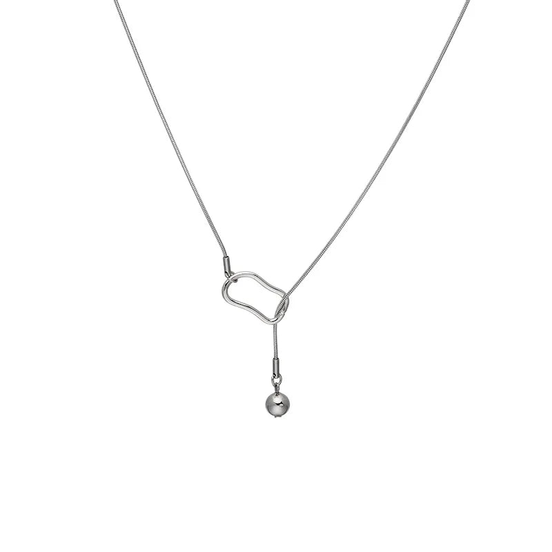 Geometric Pull-Out Pendant Necklace