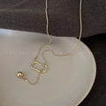 Geometric Pull-Out Pendant Necklace