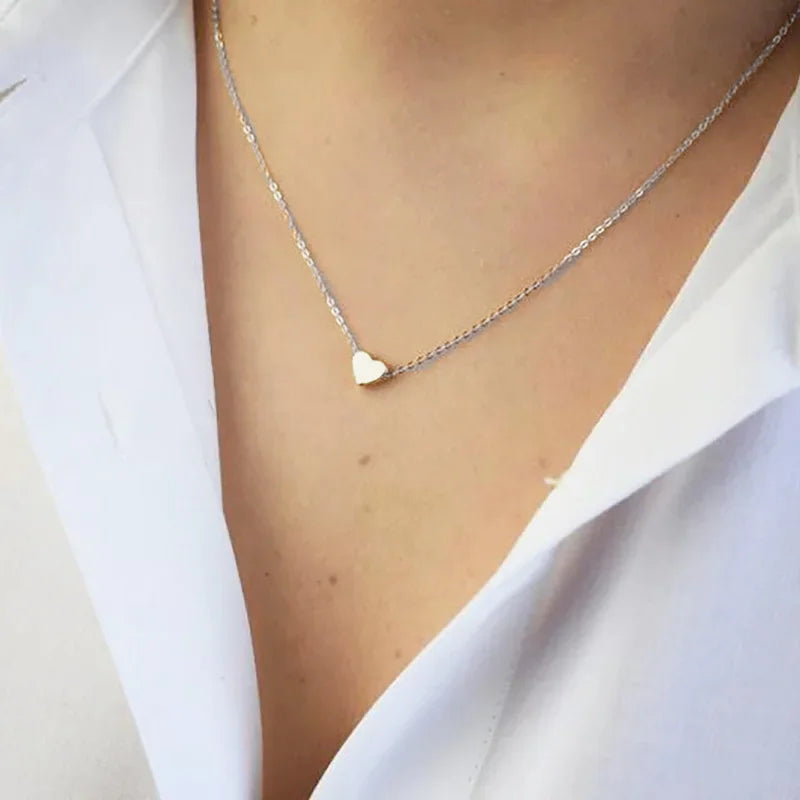 Dainty Heart Clavicle Necklace