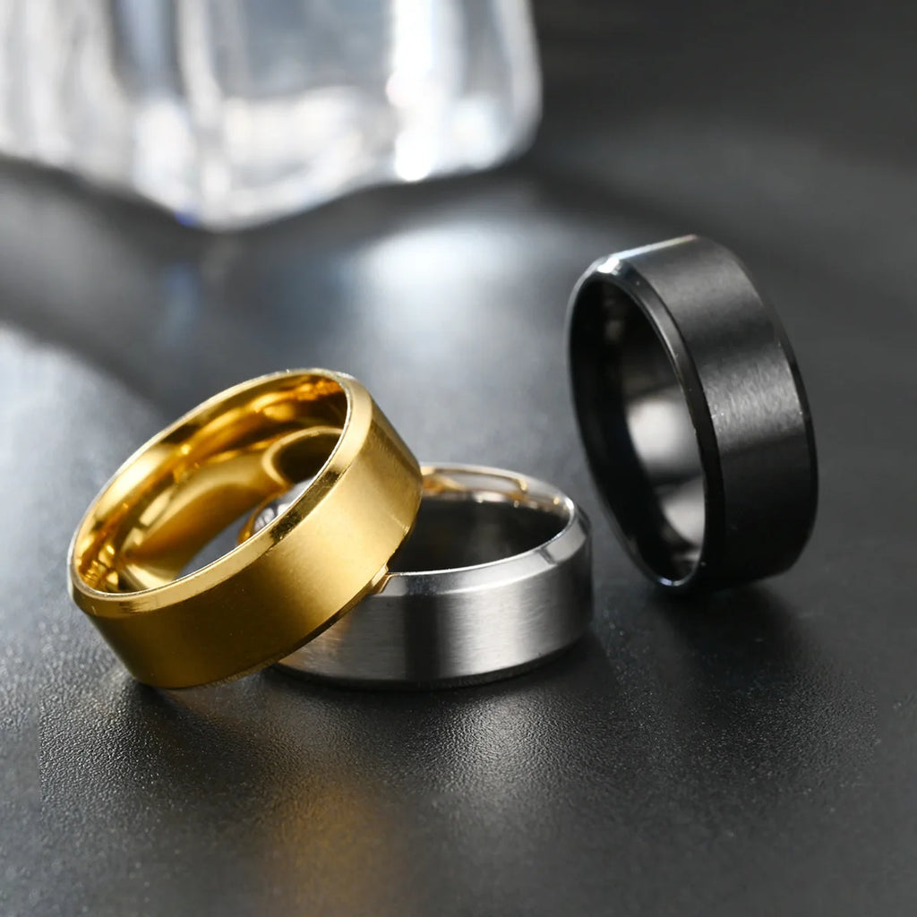 6 Colors Classic Titanium Rings