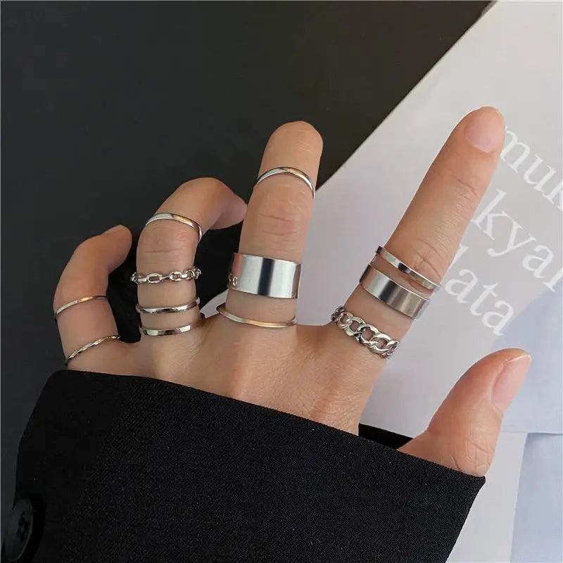 10Pcs Minimalist Rings