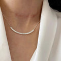 Curved Arc Clavicle Necklace