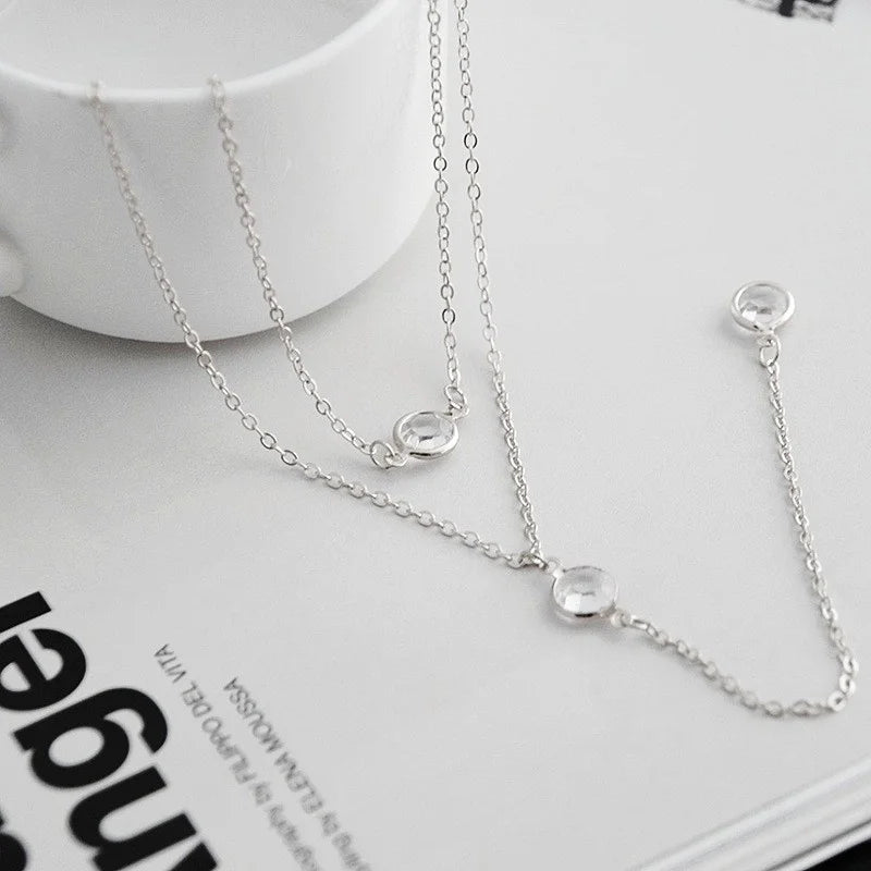 Double-Layered Chain Drop Necklace