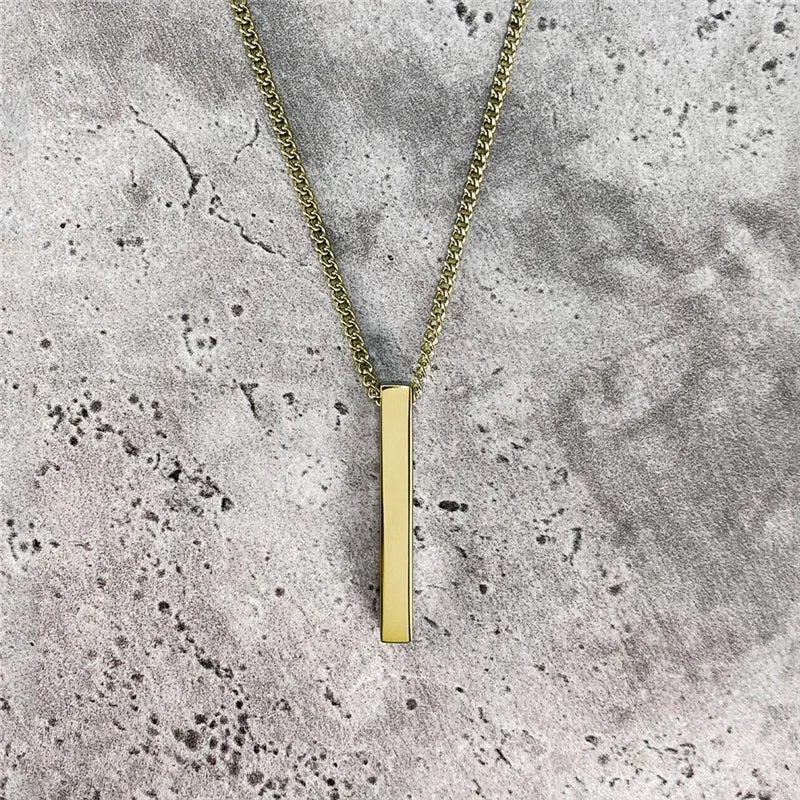 Classic 3D Bar Pendant