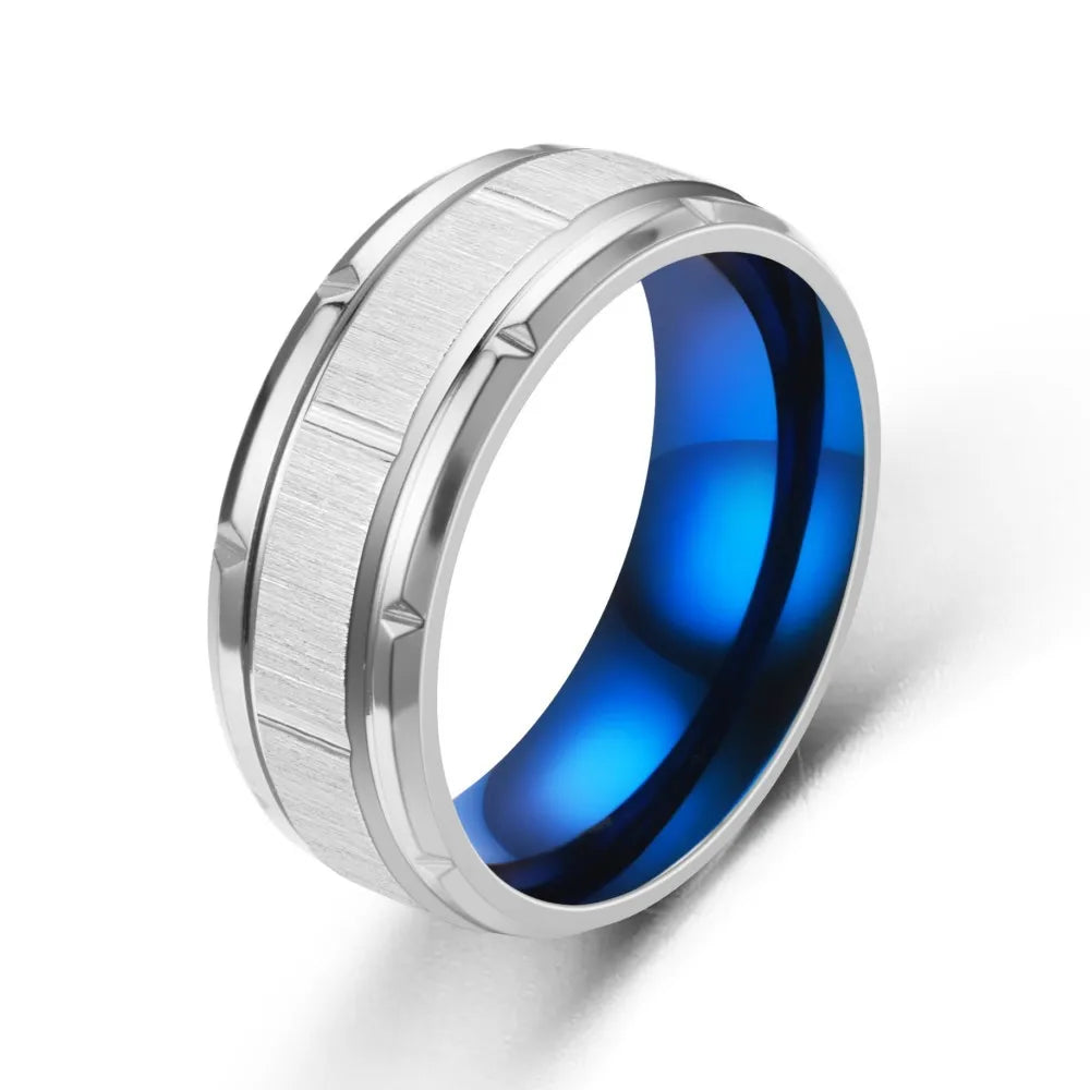 6 Colors Classic Titanium Rings