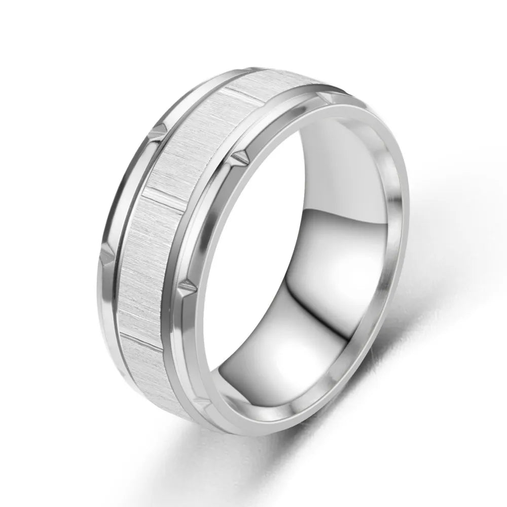 6 Colors Classic Titanium Rings