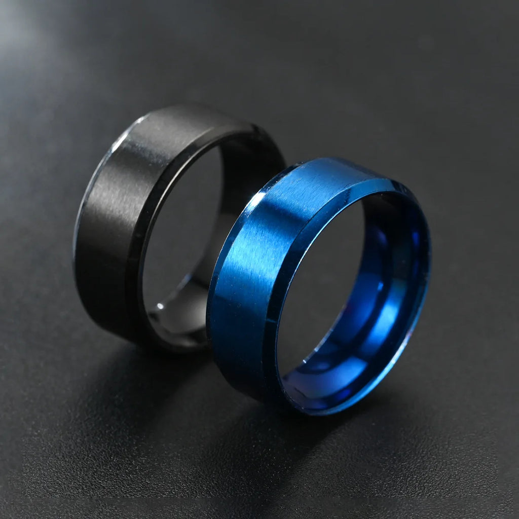 6 Colors Classic Titanium Rings