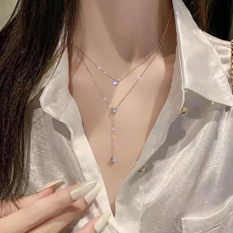 Bead Clavicle Necklace