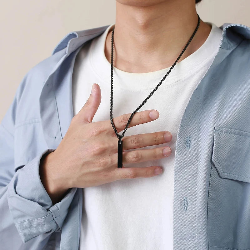 Classic 3D Bar Pendant