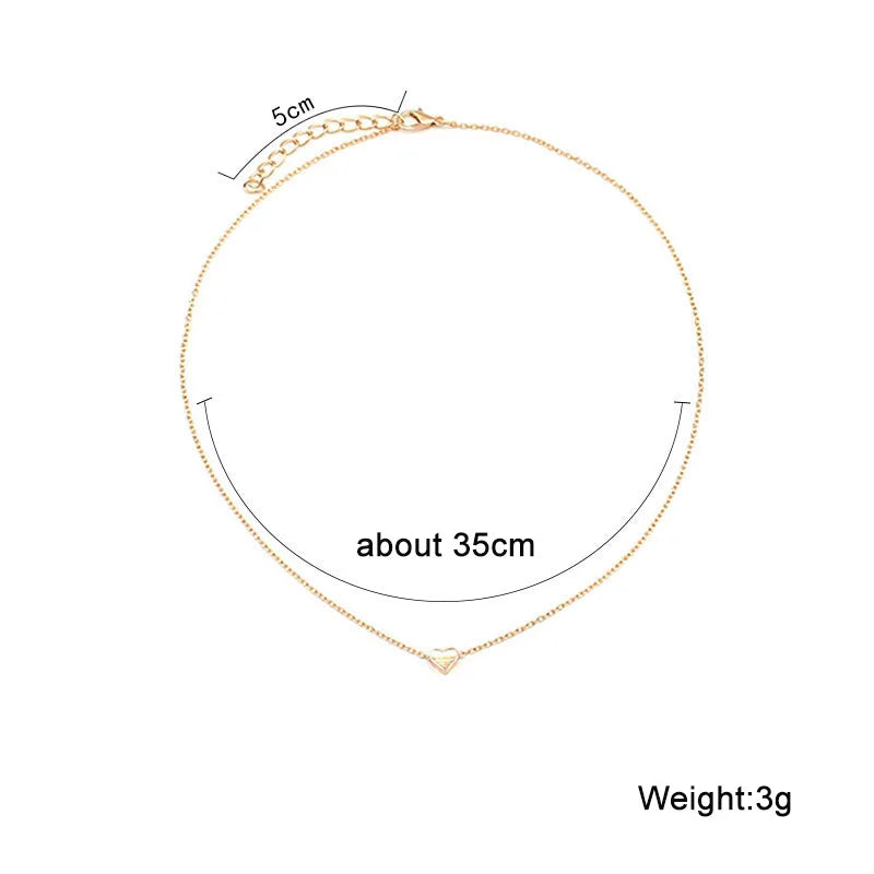 Dainty Heart Clavicle Necklace